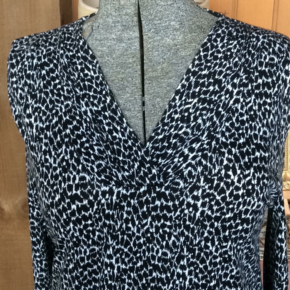 Talbots light animal print top